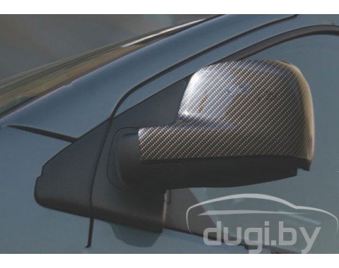 Хром накладки на зеркала (abs карбон) для Caddy (2004-2010)